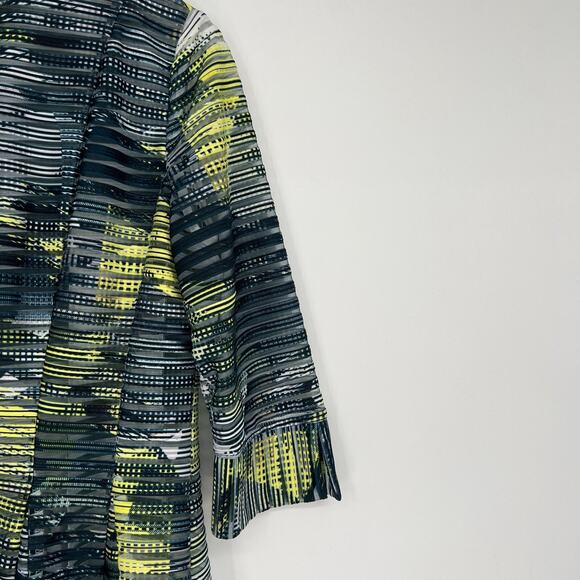 IC Connie K Jacket Womens S Colorful Striped Mesh Lightweight Edgy Ribbed - Picture 4 of 8